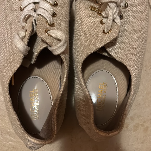 Michael Kors Canvas Platform Shoes Sneakers Size 7.5 - Picture 5 of 8